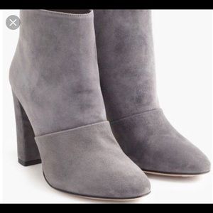 J.Crew Adele Grey suede bootie. Size 8.5.